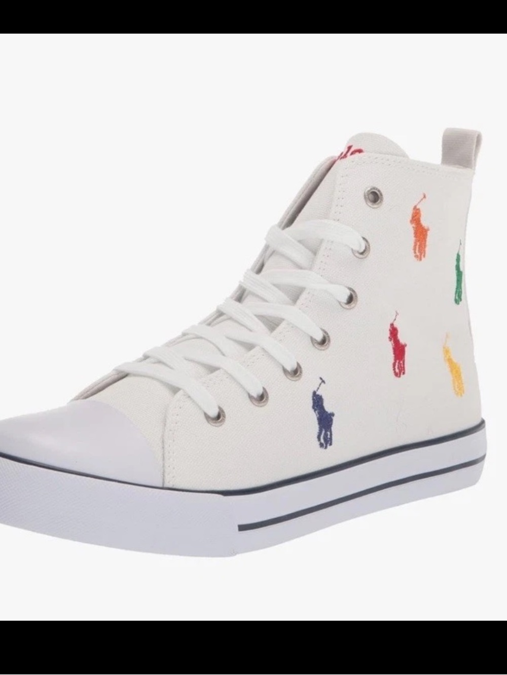 Polo Ralph Lauren Hamptyn Hi II Shoes Canvas Lace Up Sneaker 6.5 NWT